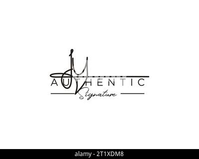 JU Signature Logo Template Vector. Stock Vector