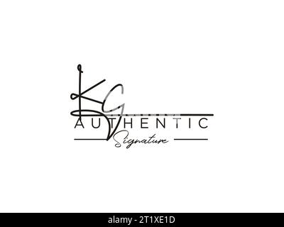 KC Signature Logo Template Vector. Stock Vector