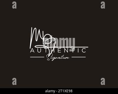 MB Signature Logo Template Vector. Stock Vector