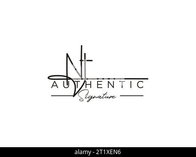 NT Signature Logo Template Vector Stock Vector Image & Art - Alamy
