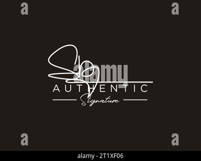 SB Signature Logo Template Vector. Stock Vector