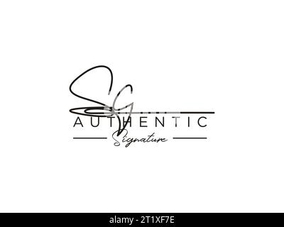 SC Signature Logo Template Vector. Stock Vector