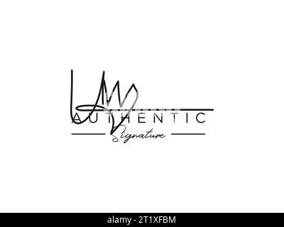 UW Signature Logo Template Vector. Stock Vector