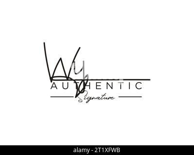 WY Signature Logo Template Vector. Stock Vector