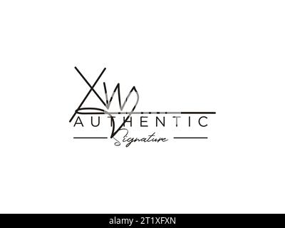 XW Signature Logo Template Vector. Stock Vector