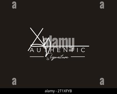 XV Signature Logo Template Vector. Stock Vector