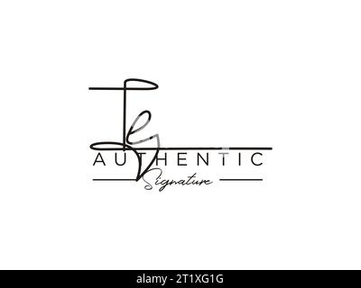 TE Signature Logo Template Vector. Stock Vector