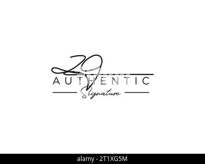 ZO Signature Logo Template Vector. Stock Vector