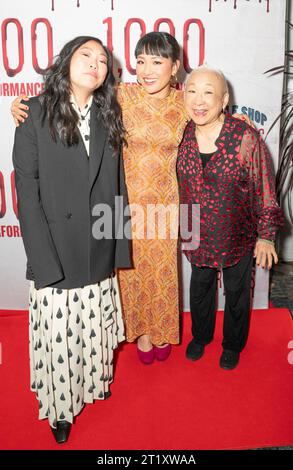 New York, New York, USA. 15th Oct, 2023. Awkwafina, Constance Wu, Lori Tan Chinn attend celebration of 100th performance of Little Shop of Horrors at Bryant Park Grill in New York on October 15, 2023 (Credit Image: © Lev Radin/ZUMA Press Wire) EDITORIAL USAGE ONLY! Not for Commercial USAGE! Credit: ZUMA Press, Inc./Alamy Live News Stock Photo