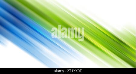 Shiny glowing green blue smooth stripes abstract background. Vector illustration Stock Vector