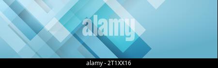 Abstract light blue technology geometric concept background. Vector banner design Stock Vector
