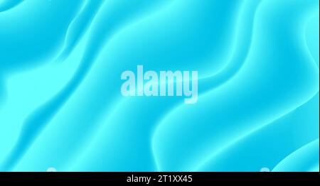 Bright blue abstract liquid flowing wavy vector background Stock Vector