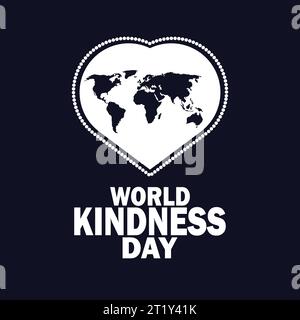 World Kindness Day Vector illustration. Holiday concept. Template for background, banner, card, poster with text inscription. Stock Vector