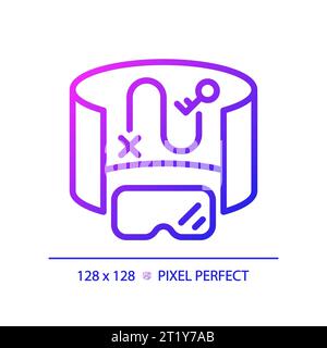 2D thin linear gradient innovative device icon Stock Vector