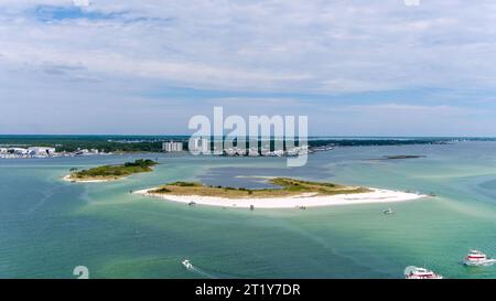 Aerial view of Robinson Island at Orange Beach, Alabama in October 2023 Stock Photo