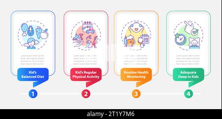 2D multicolor parenting children with health issues layout Stock Vector