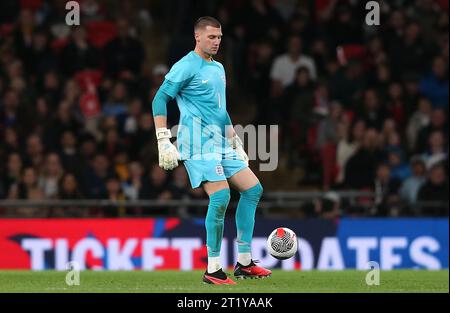 Sam Johnstone of England & Crystal Palace. - England v Australia, International Friendly Match, Wembley Stadium, London, UK - 13th October 2023. Editorial Use Only - DataCo restrictions apply Stock Photo