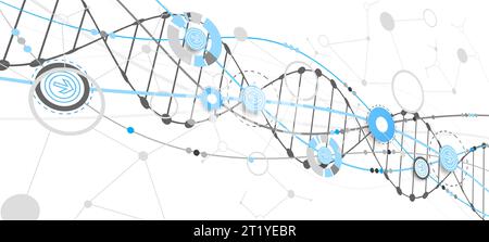 Science template, wallpaper or banner with a DNA molecules. Vector illustration Stock Vector