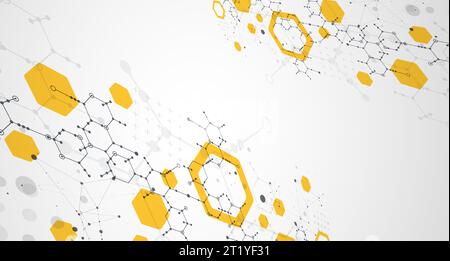 Modern science or technology abstract background using hexagonal shapes. Vector. Stock Vector