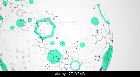 Modern science or technology abstract background using hexagonal shapes. Vector. Stock Vector