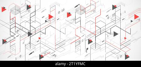 Network Concept. Isometric theme for your business. Vector illustration Stock Vector