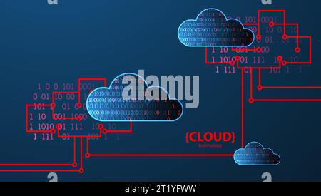 Web cloud technology business abstract background. Stock Vector