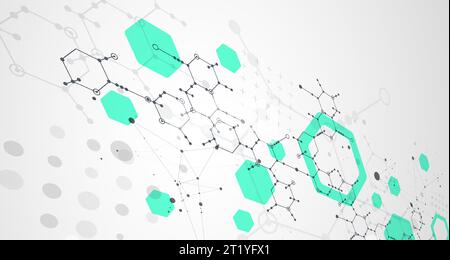 Modern science or technology abstract background using hexagonal shapes. Vector. Stock Vector