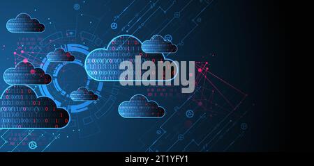 Web cloud technology business abstract background. Stock Vector