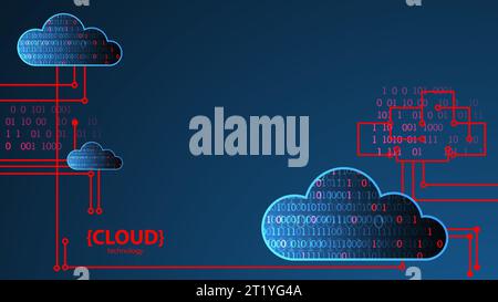 Web cloud technology business abstract background. Stock Vector