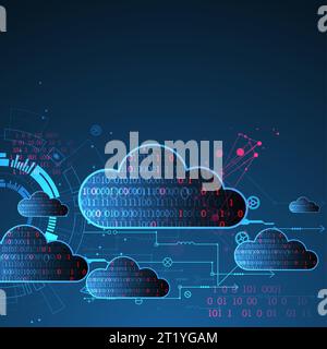 Web cloud technology business abstract background. Stock Vector