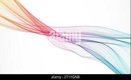 Abstract background. Vector. Illustration of a color wave. Stock Vector