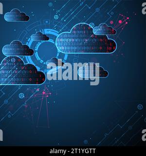 Web cloud technology business abstract background. Stock Vector
