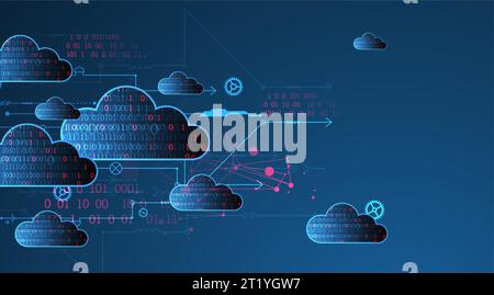 Web cloud technology business abstract background. Stock Vector