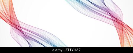 Abstract background. Vector. Illustration of a color wave. Stock Vector