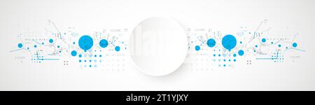 Technology background with plexus effect. Big data concept. Binary computer code. Vector illustration. Stock Vector
