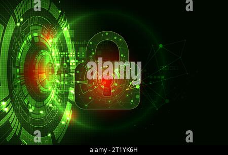 Data security Illustrates cyber data or information privacy idea. Color abstract  internet technology. Stock Vector