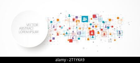 Social media vector background. Communication concept. Stock Vector