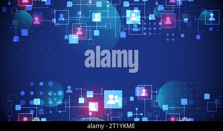 Social media vector background. Communication concept. Stock Vector