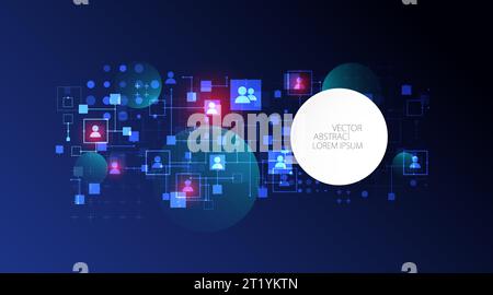 Social media vector background. Communication concept. Stock Vector