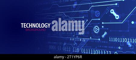 Vector illustration, Hi-tech digital technology and engineering background Stock Vector