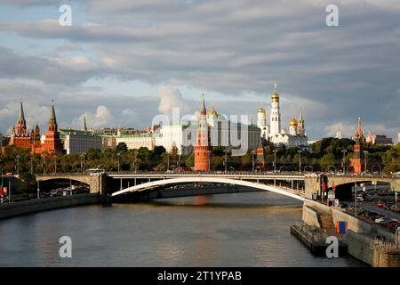 Sep 2008 - View Over the Kremlin and the Moskva river, Moscow, Russia. Stock Photo