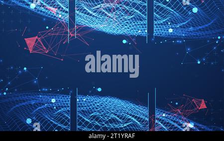 Abstract background. Water wave texture in the middle of the square. Stock Vector