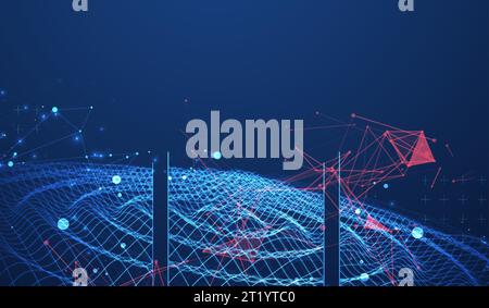 Abstract background. Water wave texture in the middle of the square. Stock Vector