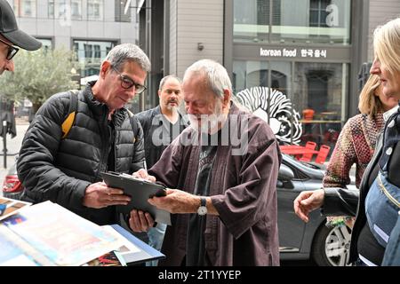 Lyon, France. 16th Oct, 2023. Terry Gilliam hosting a Masterclass during 15th Lumiere Film Festival in Lyon, France on October 16, 2023. Photo by Julien Reynaud/APS-Medias/ABACAPRESS.COM Credit: Abaca Press/Alamy Live News Stock Photo