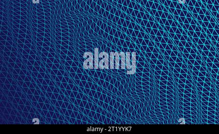 Abstract background with waves. 3D surface. Stock Vector