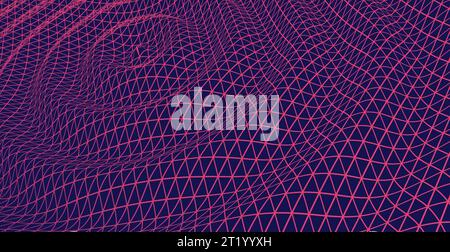 Abstract background with waves. 3D surface. Stock Vector