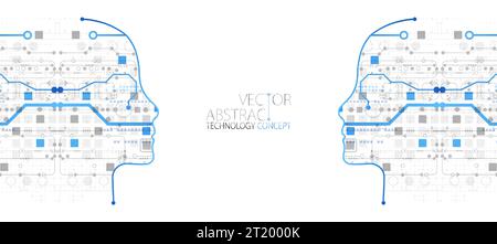 Artificial intelligence concept. Technology background. Vector science illustration Stock Vector