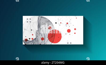 Abstract art concept in the form of a light frame from which the shadow falls. Stock Vector