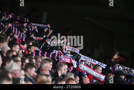 Crystal Palace fans hold aloft banners which read ‘The Fans Are The ...