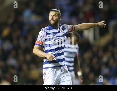 Andy Carroll of Reading. - Reading v Luton Town, Sky Bet Championship, Madejski Stadium, London, UK - 19th April 2023. Editorial Use Only - DataCo restrictions apply Stock Photo